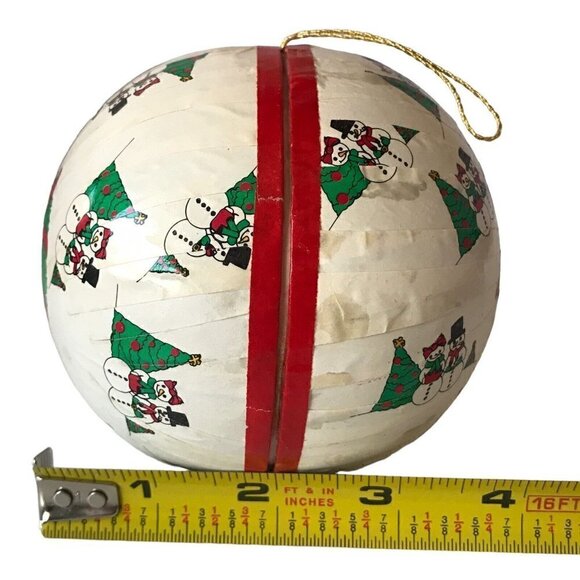 Vintage Sees Candies West Germany Paper Mache Snowman Candy Container Ornament - Picture 7 of 14